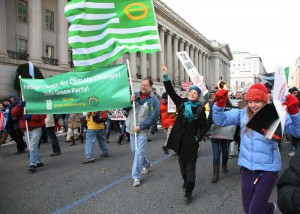 Feb. 18, Washington DC — Jill Stein joined a large Green Party contingent from across the country, sending a clear message that ending climate change requires political change and systems change.